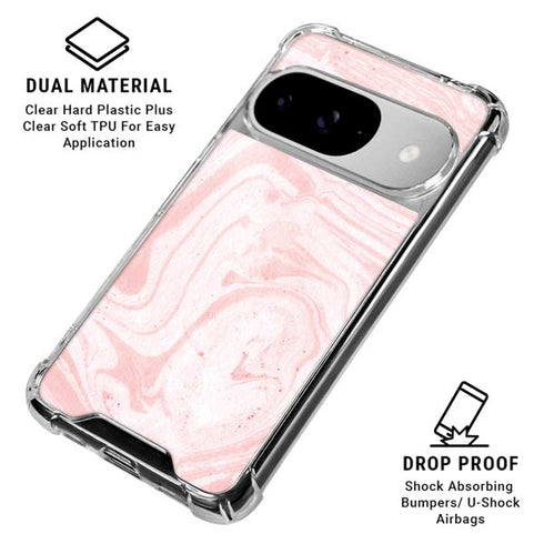 Pink Marbling Google Pixel 10 Clear Case